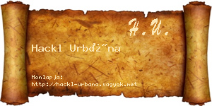 Hackl Urbána névjegykártya